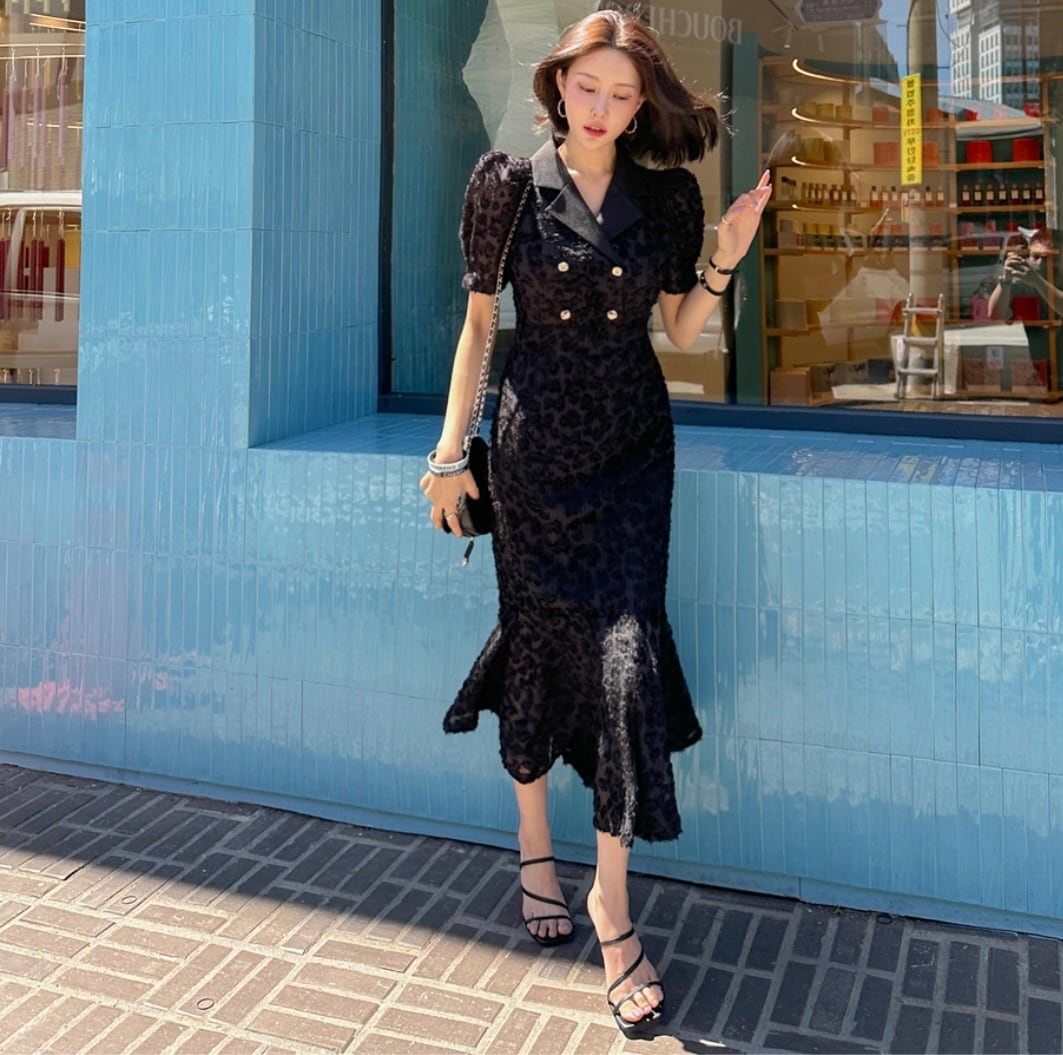 【dress】レースマーメイドワンピース　M29770