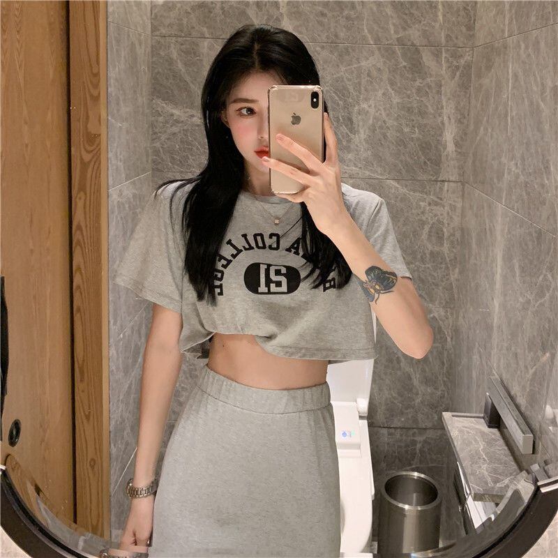【set】プリントTシャツ+スカート２点セットG21289