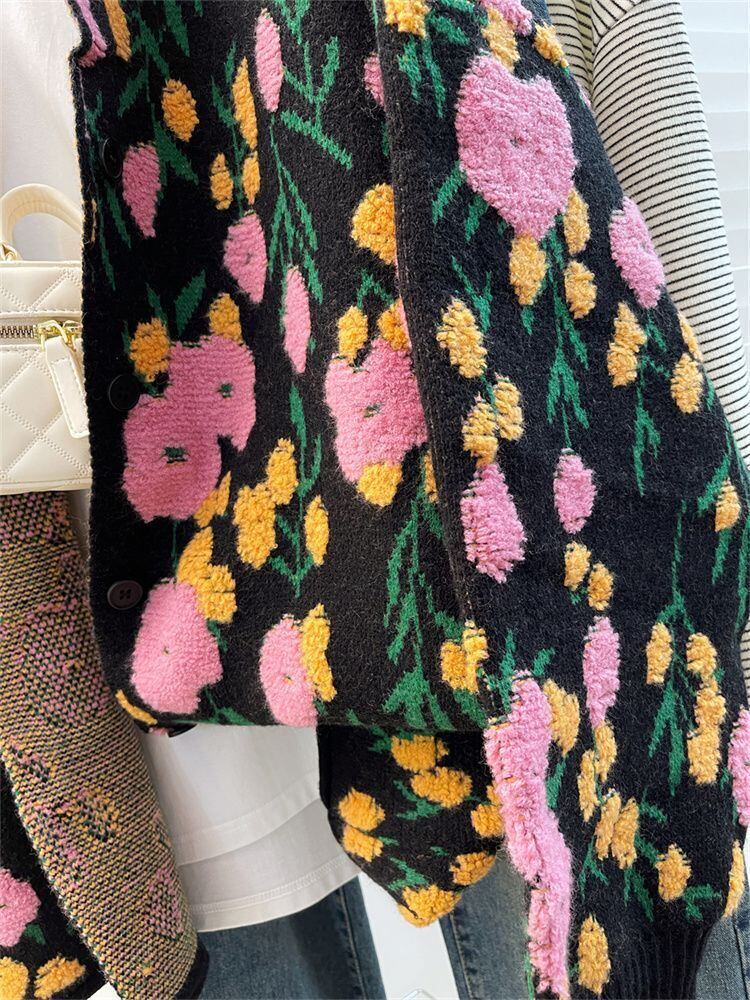 【outer】ジャカードニットカーデ　M28933