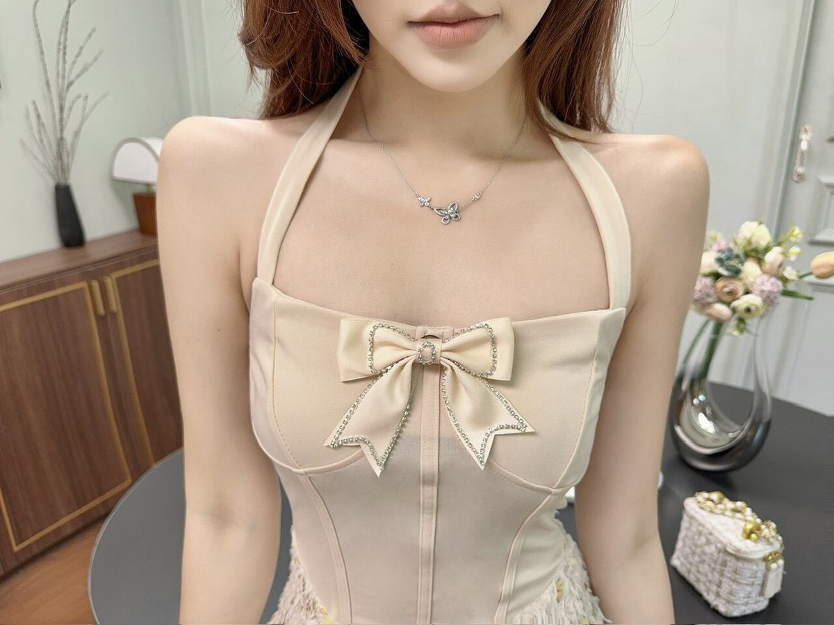 【dress】スパンコールドッキングワンピース　M29993