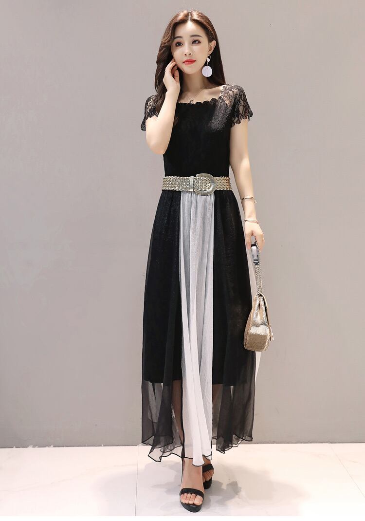 【dress】ファッション気質満点エレガントプリント体型カバー着痩せワンピース G0533