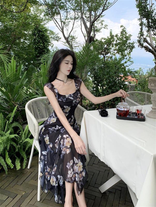 【dress】花柄キャミワンピース　M25306
