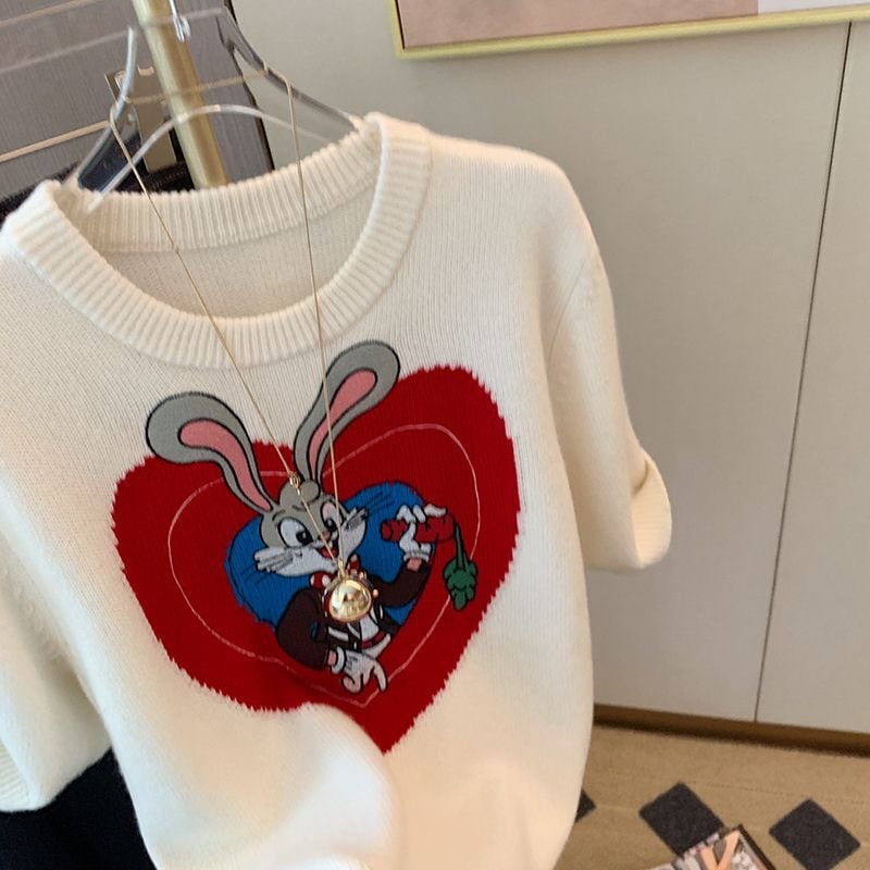 【tops】カートゥーンニットセーターG20161