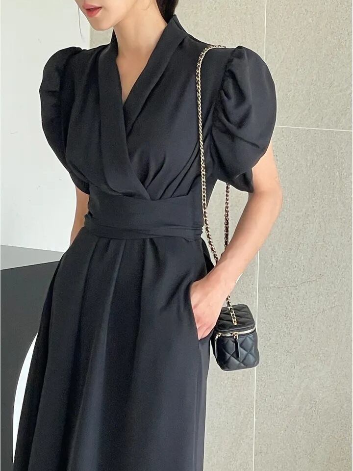【dress】Vネックデートワンピース　M24904
