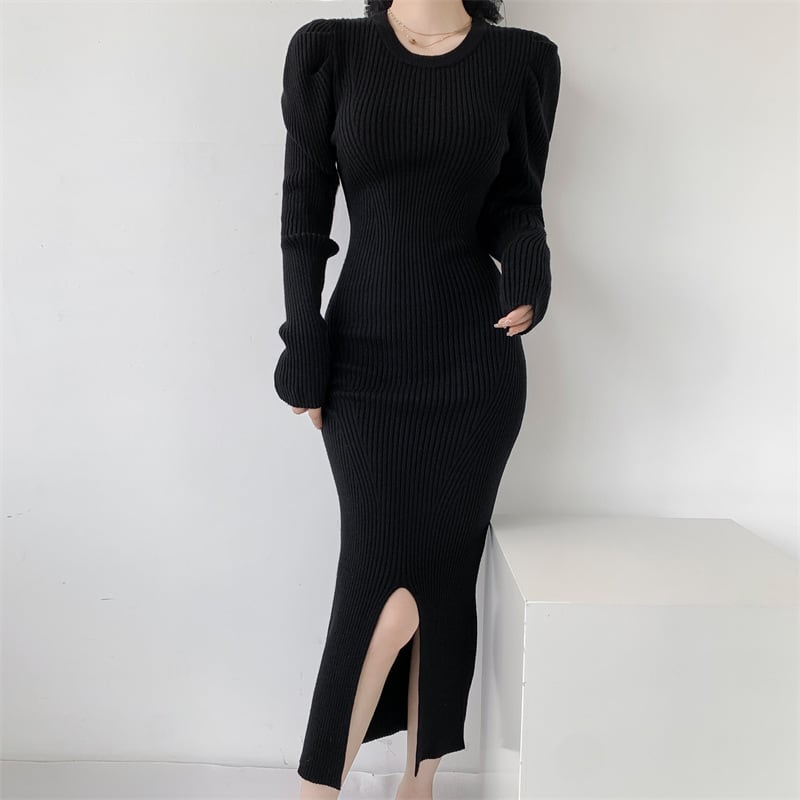 【dress】スリットワンピース　M18842