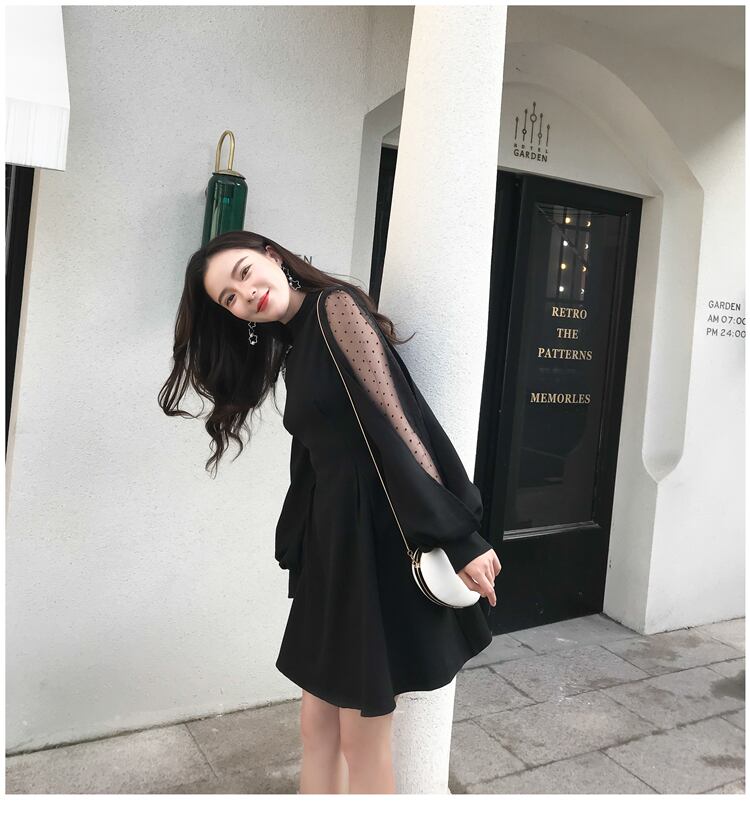 【dress】好感度UP!気質満点春冬オシャレレースファッションワンピース G2550