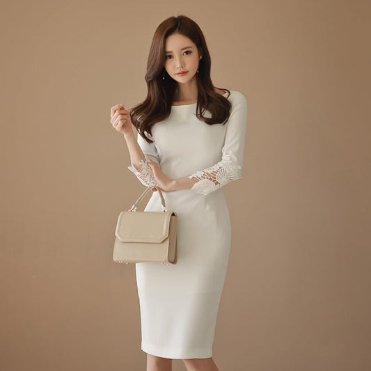 【dress】OL通勤好感度UP!気質満点ファッションエレガントワンピース