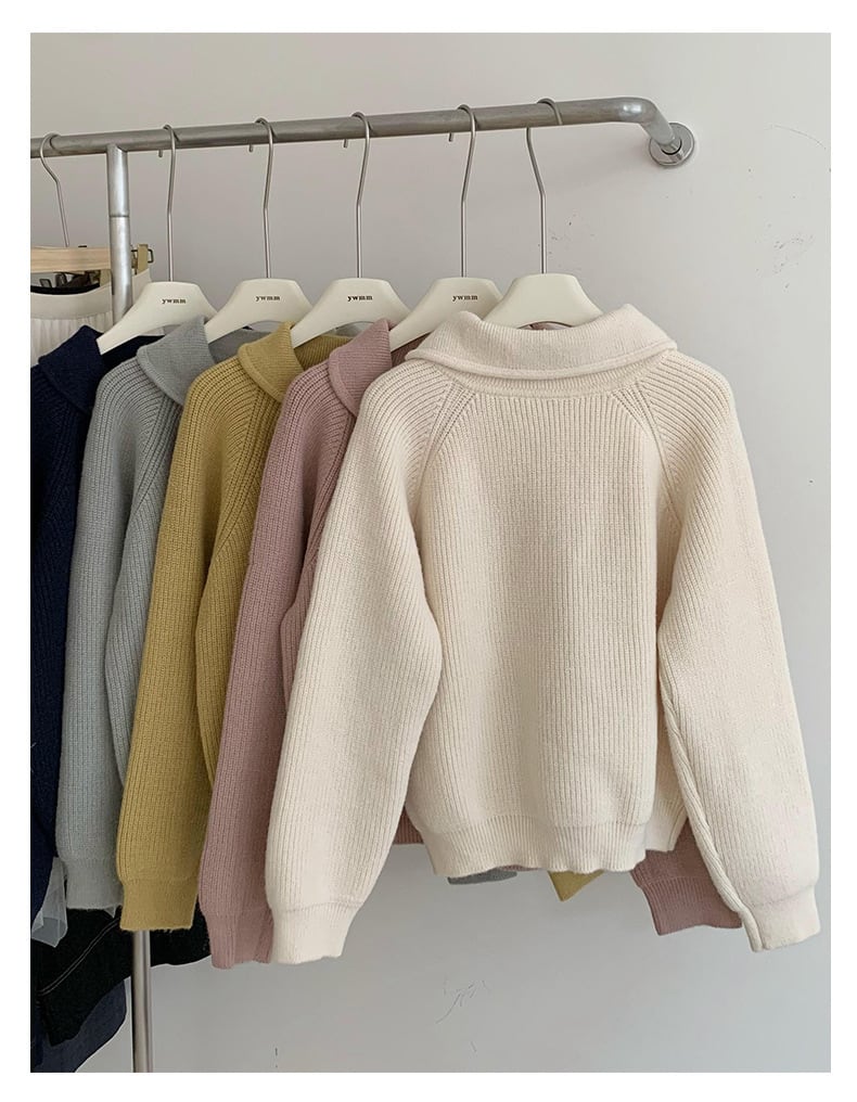 【outer】ファスナーニットカーデ　M27230