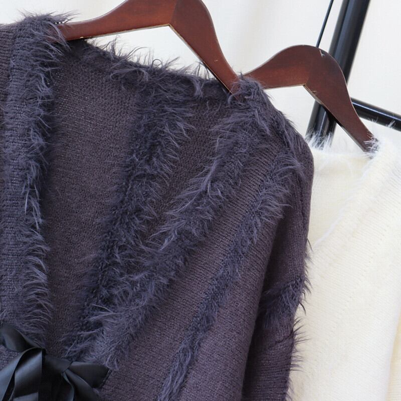 【outer】Vネックニットカーデ　M27034