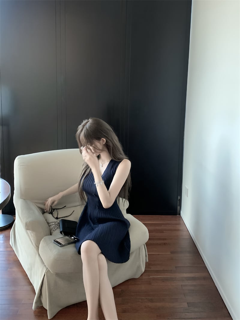 【dress】ノースリーブニットワンピース　M30256