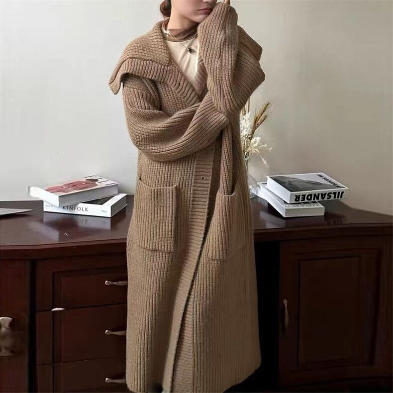 【outer】ロング丈ニットカーデ　M18704
