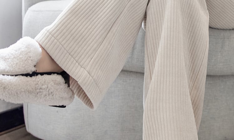 【bottoms】秋冬新作!気質満点レトロ厚手裏起毛着痩せハイウエストガウチョパンツ G4502