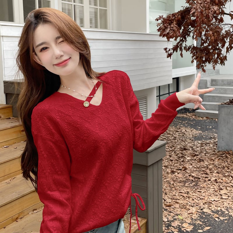 【tops】ニットトップス　M26110