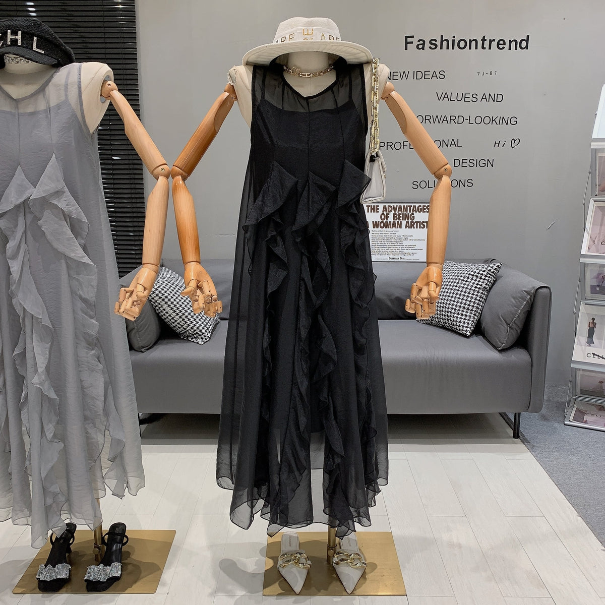 【dress】キャミワンピース×フリルワンピースセット　M24706
