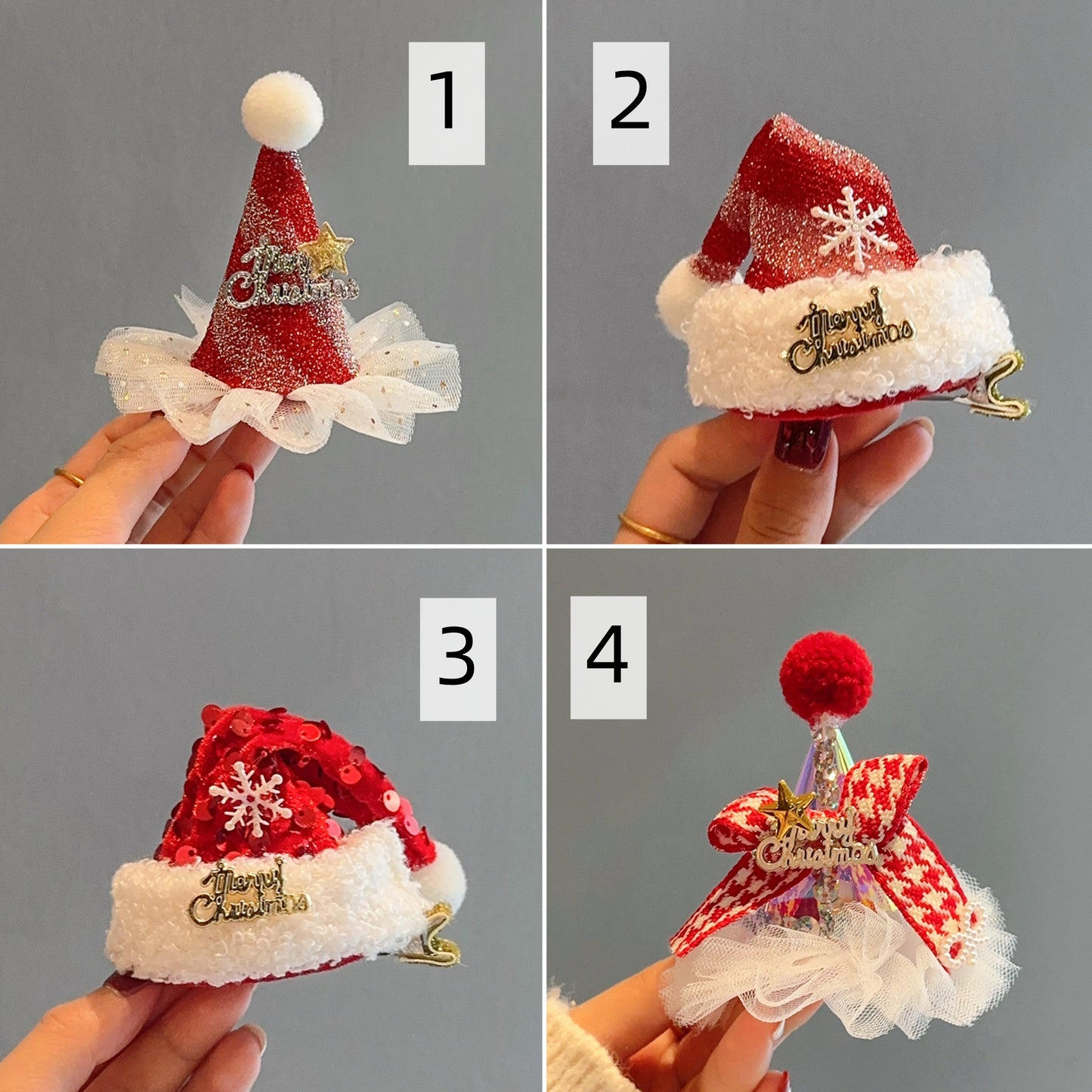 【小物】クリスマスヘアクリップアクセサリーG24411