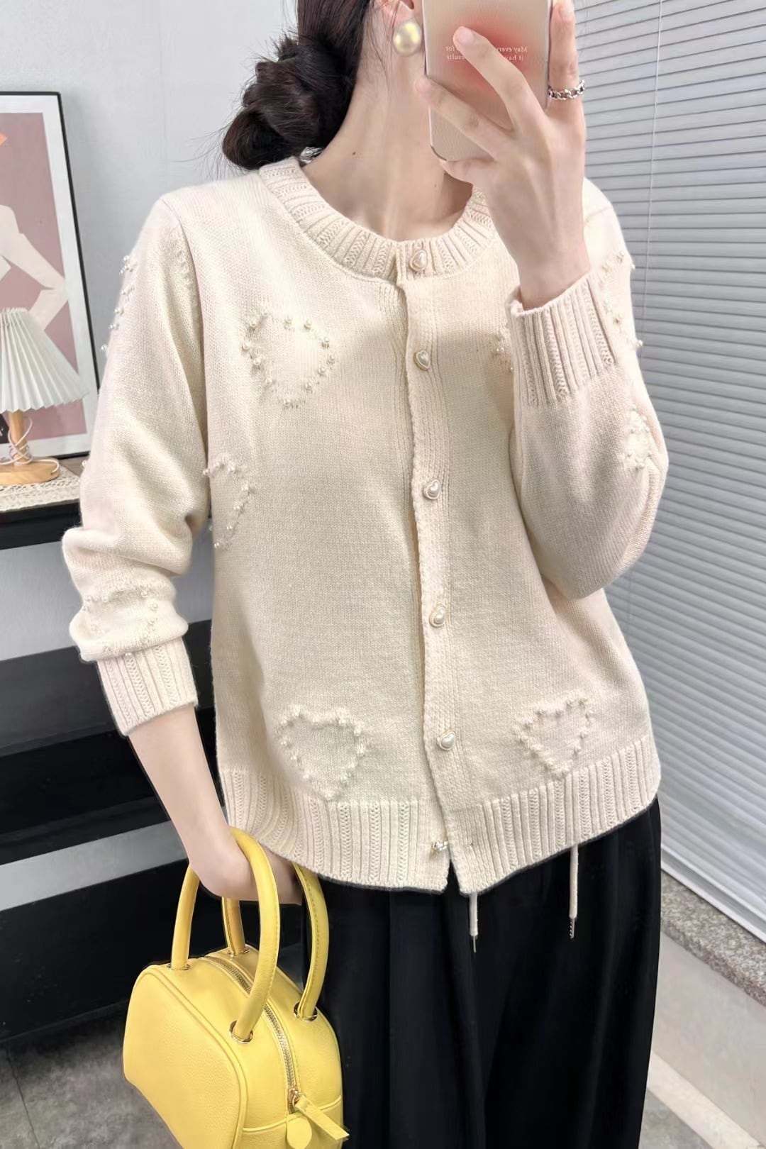 【outer】パール付きカーディガン　N2756