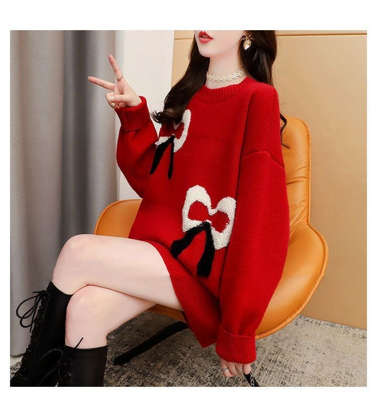 【tops】クルーネックニットセーター　M29171