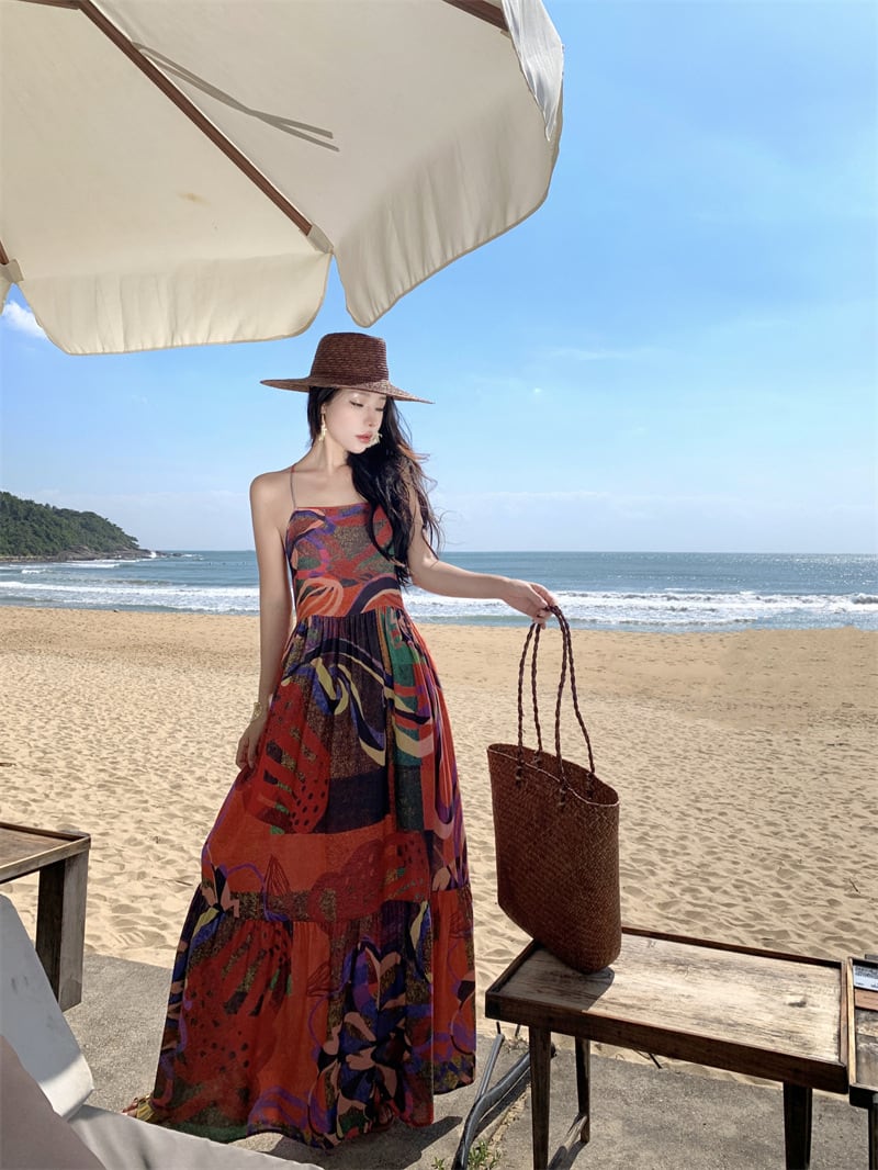【dress】プリントキャミワンピース　M25211