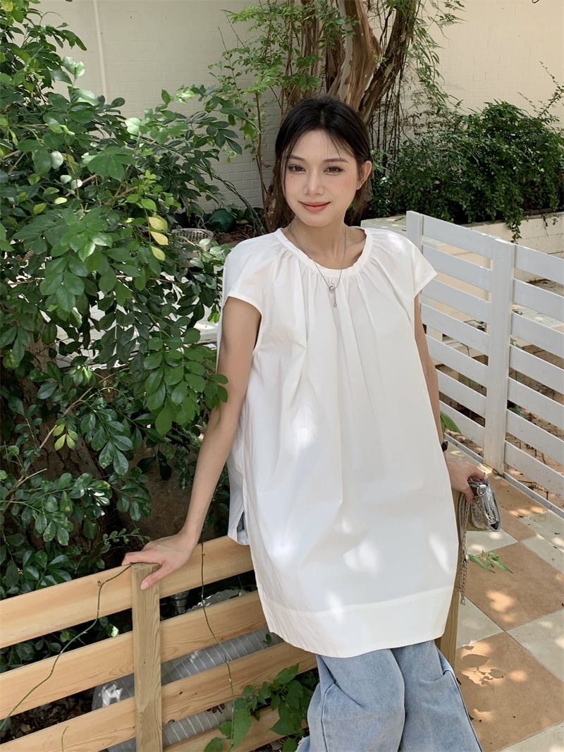 【tops】ノースリーブシャツトップス　M25114