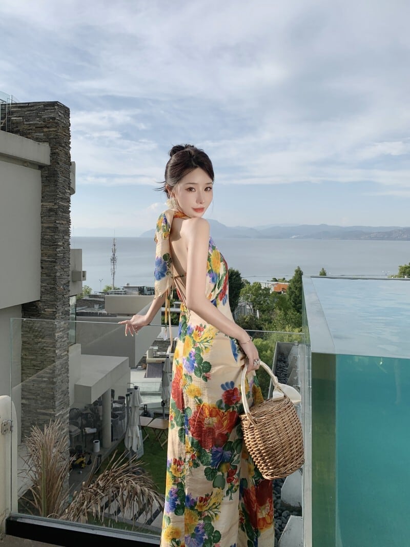 【dress】ホルターネックワンピース　M25293