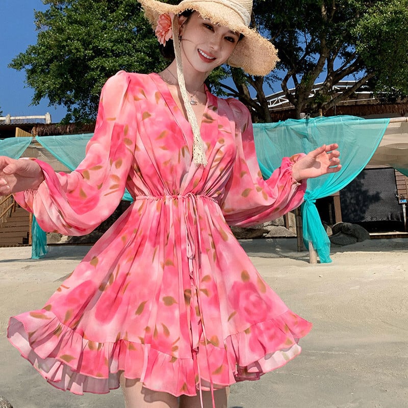 【dress】花柄ワンピース　M29325
