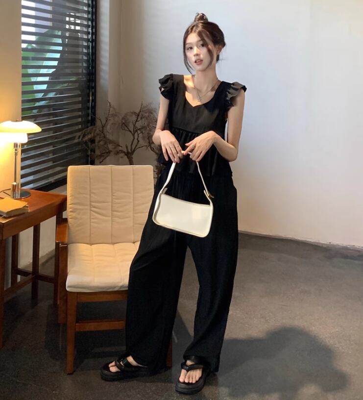 【set】ブラウス+ガウチョパンツ２点セットG21523