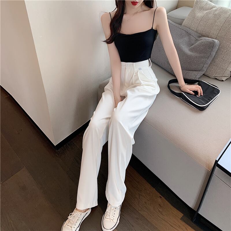 【bottoms】合わせやすいルーズハイウエストガウチョパンツ3色