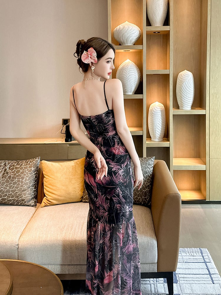 【dress】花柄キャミワンピース　M23920