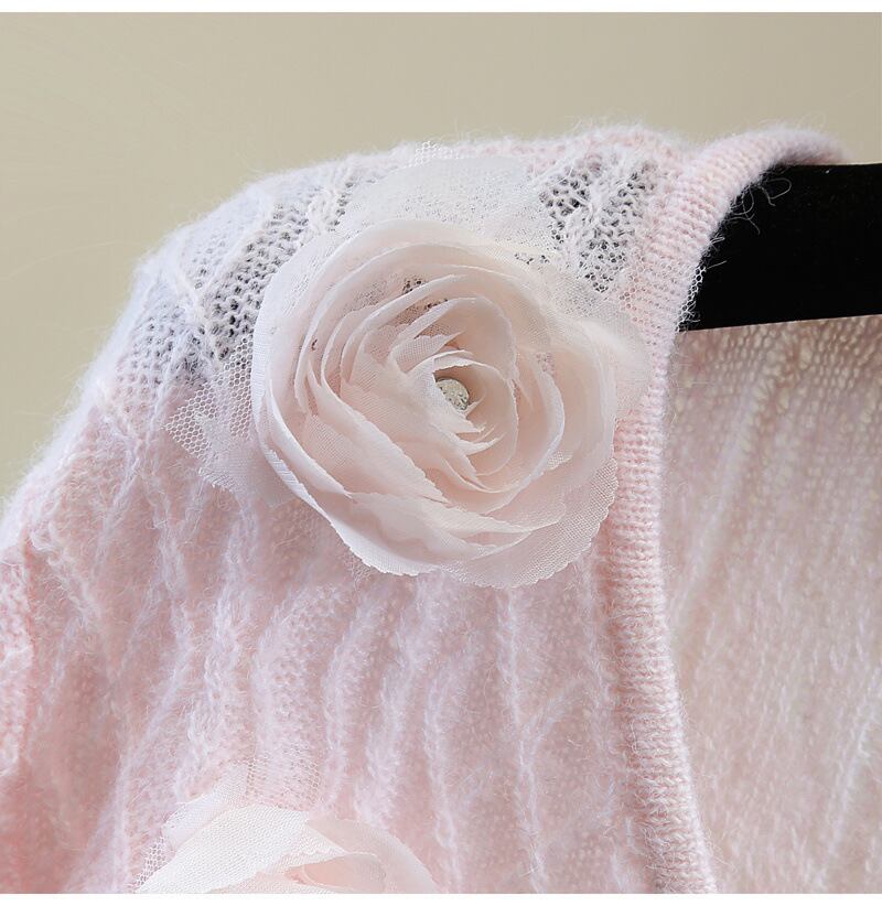 【tops】立体フラワーニットセーター　M29112