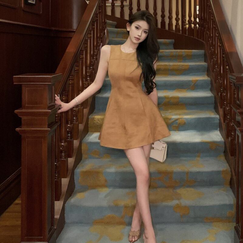 【dress】体型カバーAラインワンピース G21057