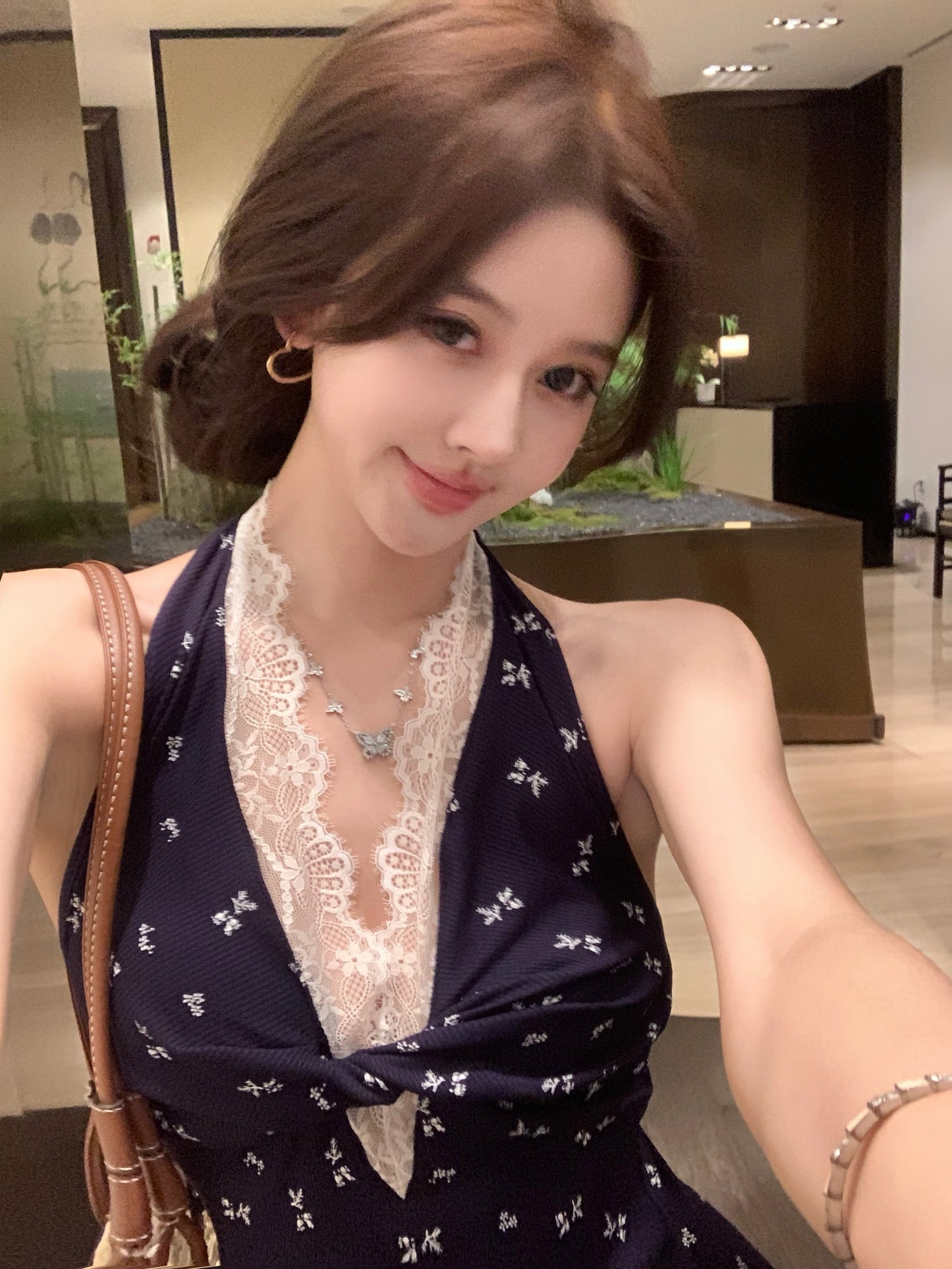 【dress】ホルターネック花柄ワンピース　N2999