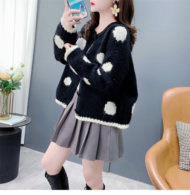 【outer】クルーネックニットカーデ　M26954