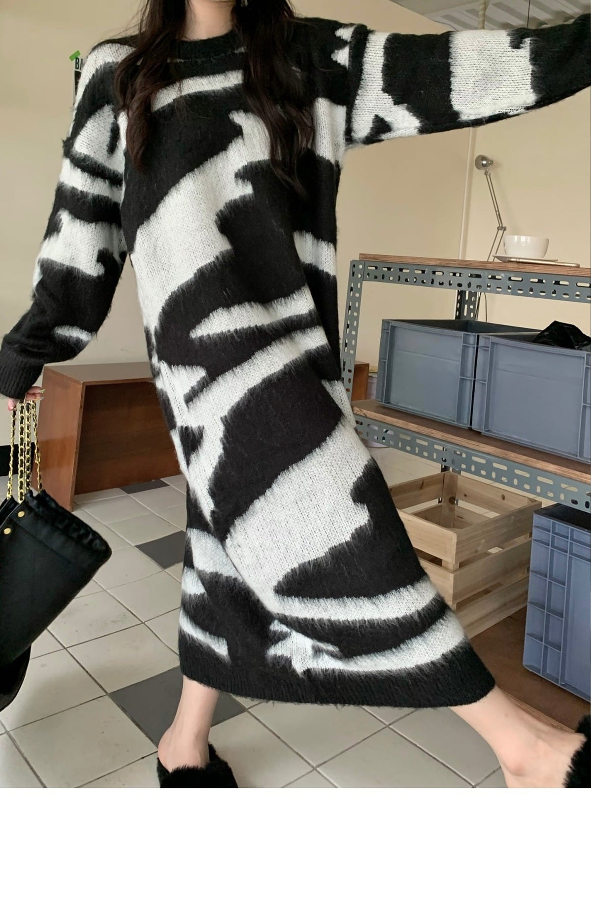 【dress】ロングニットワンピース　M18332
