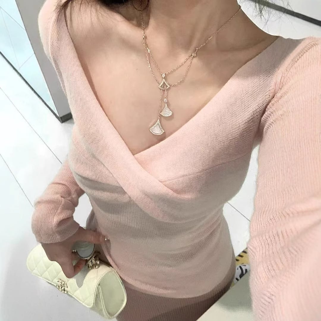 【tops】クロスニットトップス　M28099