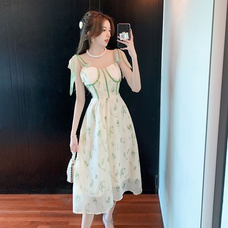 【dress】デート花柄キャミワンピース G21016