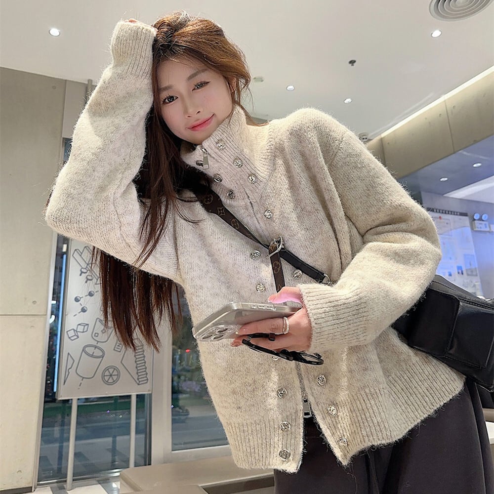 【outer】ファスナーニットカーデ　M28861