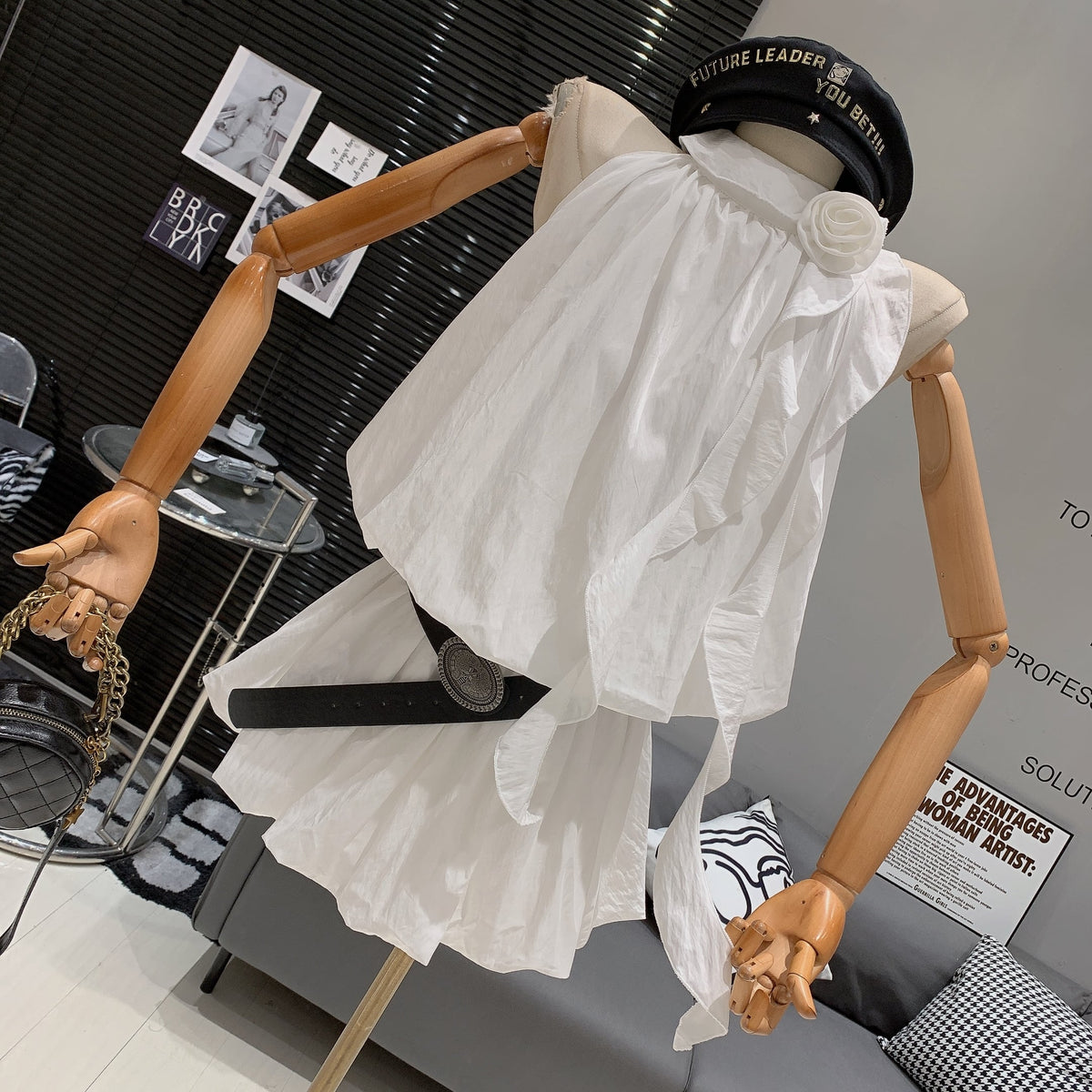 【dress】立体フラワーワンピースベルト付き　M25012