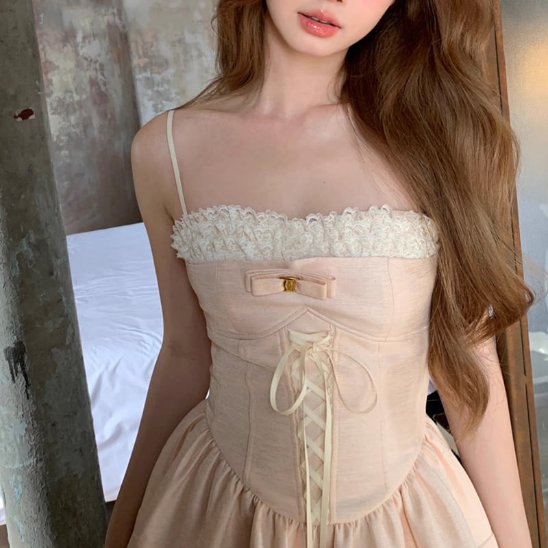 【dress】キャミレースワンピース　M24187