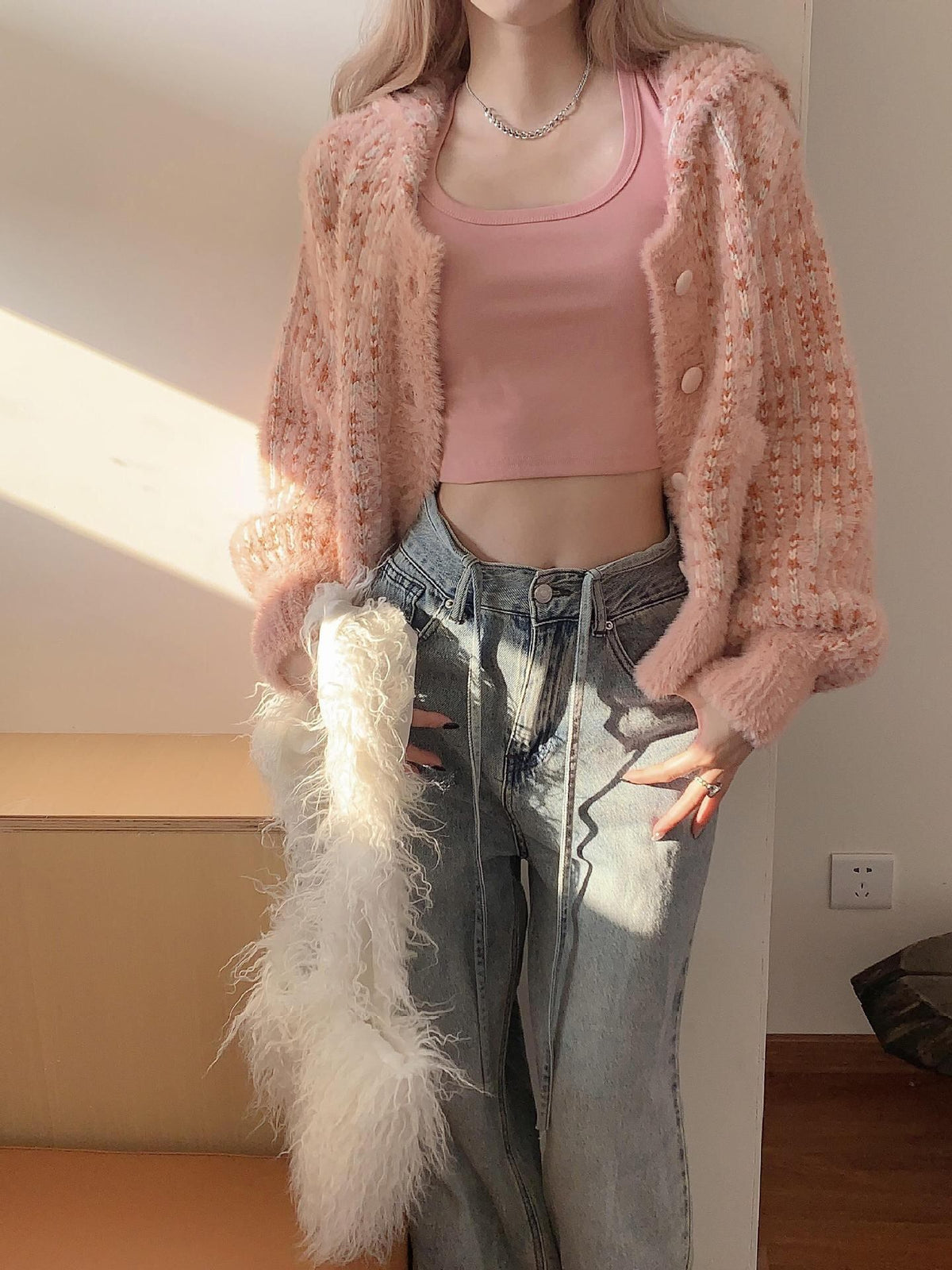 【outer】ニットカーデ　M27411