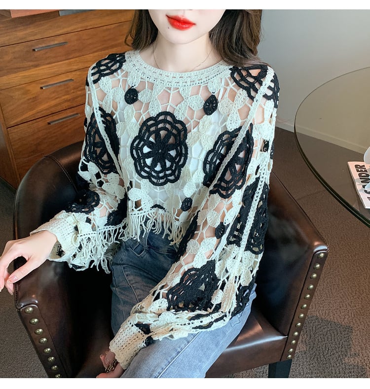 【tops】レースプルオーバー　M29359