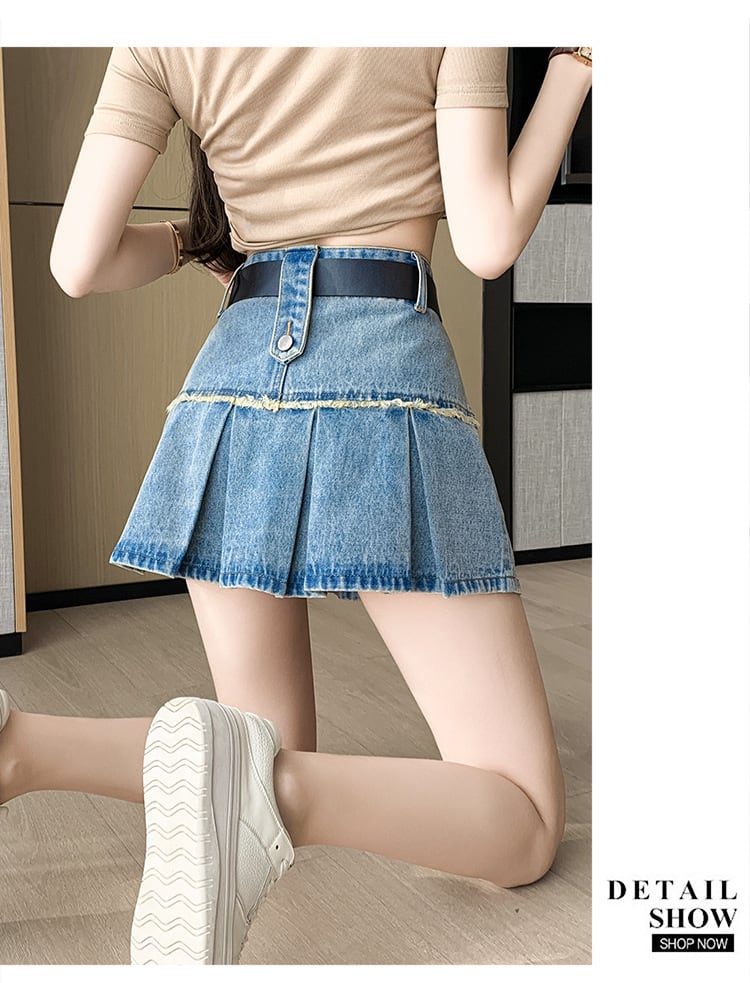 【bottoms】ギャザーデニムスカートG20220