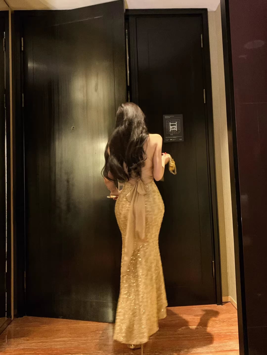 【dress】バックレスマーメイドドレス Q7907