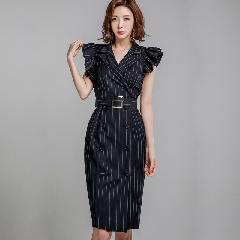 【dress】ダブルボタンワンピース　M23959
