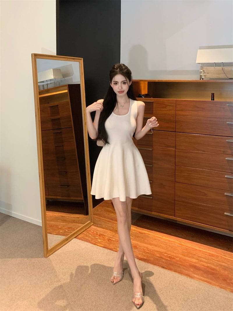 【dress】ノースリーブニットワンピース　M24696