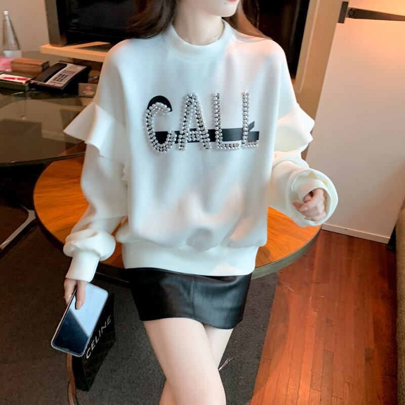 【tops】女性力を高める〜!スウィートルーズオシャレゆったりデザイン厚手パーカー G5473