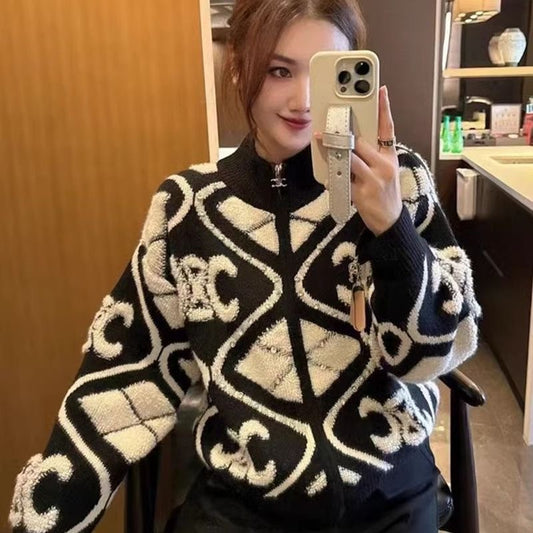 【outer】ゆったりニットカーディガンF8336