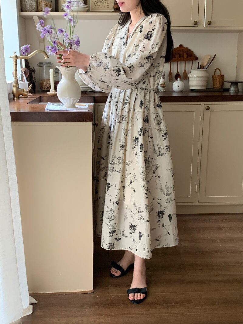 【dress】プリントワンピース　M29582