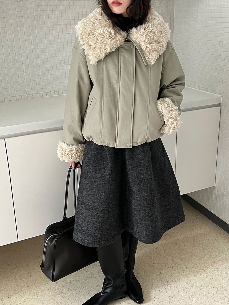 【outer】ファードッキングPUダウンコート Q7363
