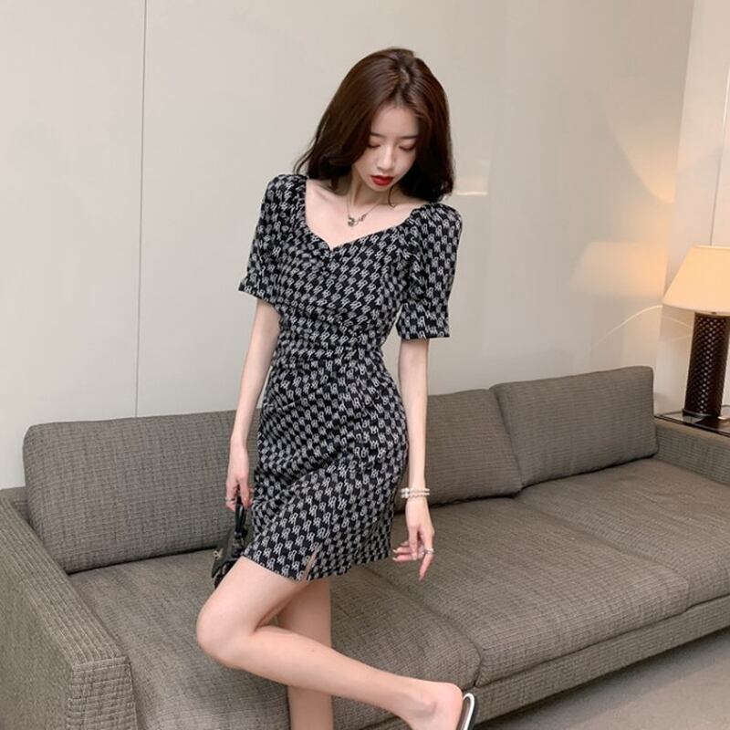 【dress】高級感  気質満点ファッションプリントデザイン着痩せ ワンピース G1309