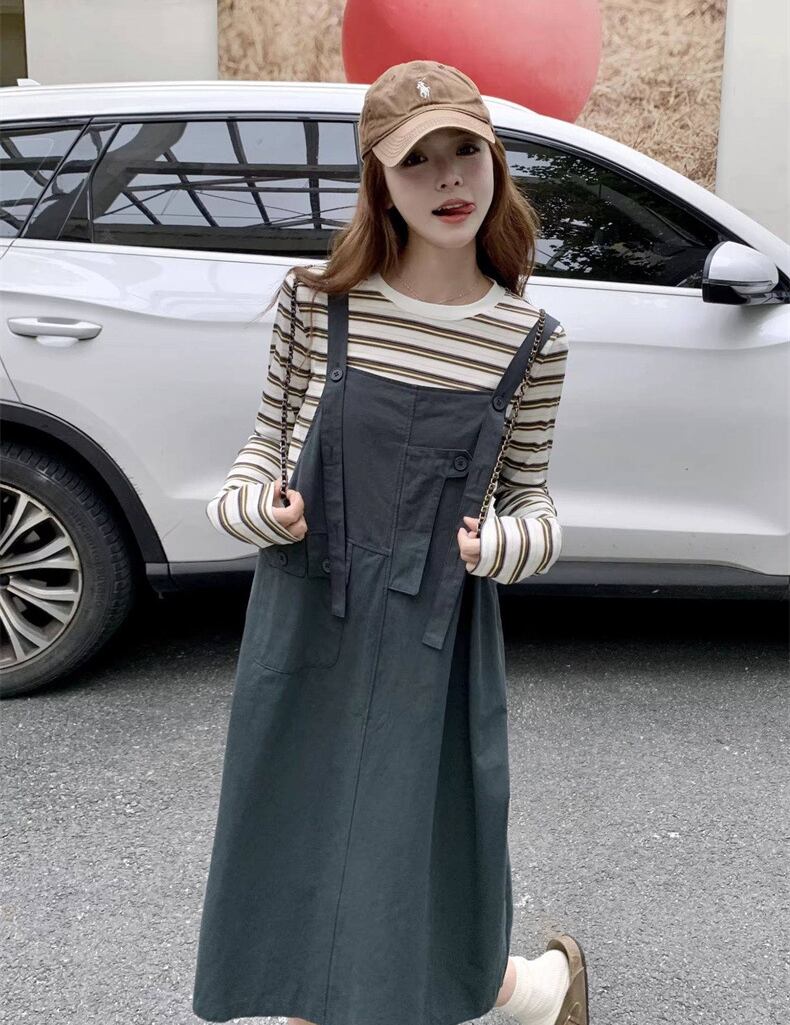 【dress】サロペットスカート Q8286